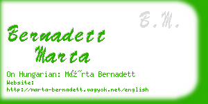 bernadett marta business card